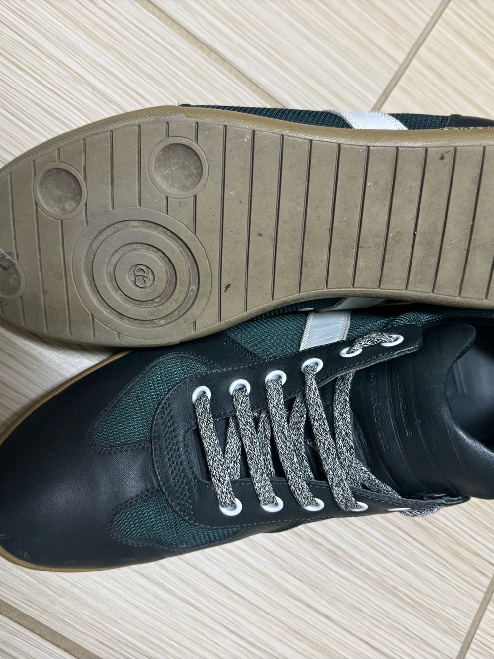 Dior Casual Lace-Up Sneakers in Black and Dark Green - Picture 3 of 3